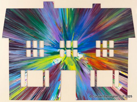 Damien Hirst (born 1965) House Spin Painting, 2009. Acrylic on paper with the inkstamp signature on the reverse and blindstamp of the artist. Published by Pinchuk Art Centre, Ukraine.