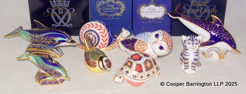 Royal Crown Derby Paperweights with boxes (Being sold individually)