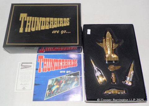 Matchbox Gold Plated Thunderbirds Are Go Limited Edition Gift Set Gerry Anderson.TB54321. Mint and Boxed with Certificate/Paperwork. Circa 1995.